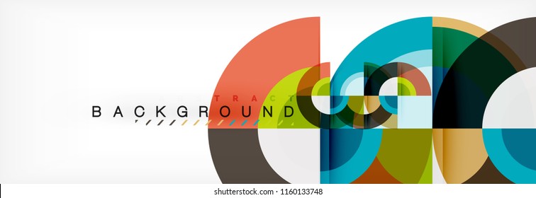 Vector circular abstract background, circles geometric shapes