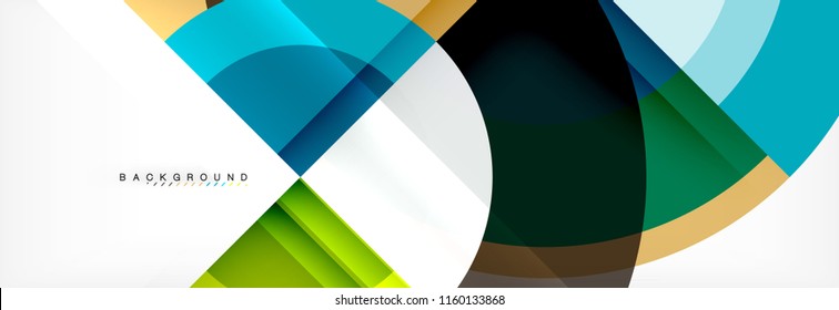 Vector circular abstract background, circles geometric shapes