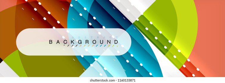 Vector circular abstract background, circles geometric shapes