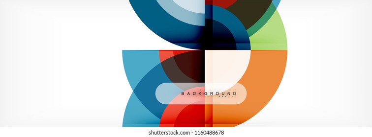 Vector circular abstract background, circles geometric shapes