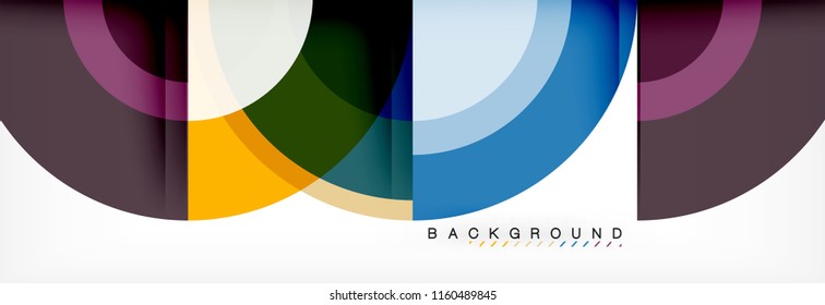 Vector circular abstract background, circles geometric shapes