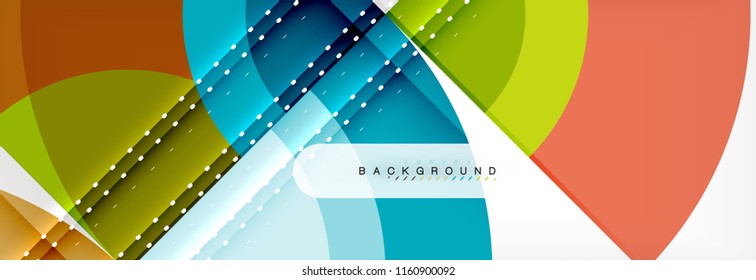Vector circular abstract background, circles geometric shapes