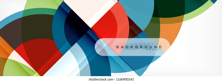 Fondo abstracto vectorial circular, círculos de formas geométricas