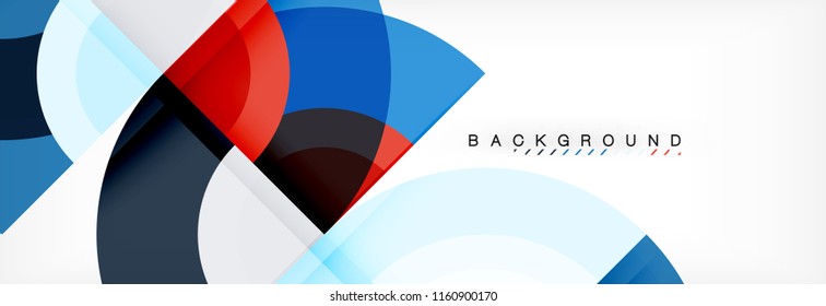 Vector circular abstract background, circles geometric shapes