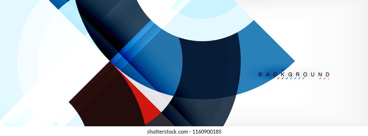 Vector circular abstract background, circles geometric shapes