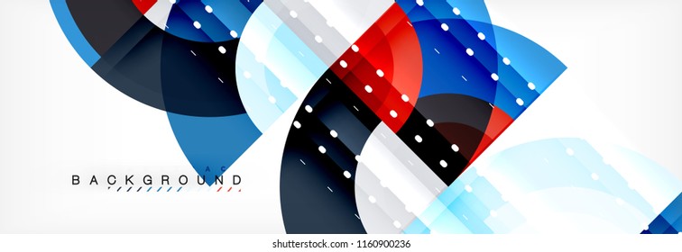 Vector circular abstract background, circles geometric shapes