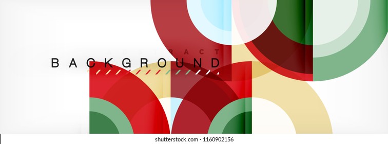 Vector circular abstract background, circles geometric shapes