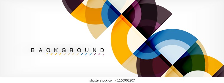 Vector circular abstract background, circles geometric shapes