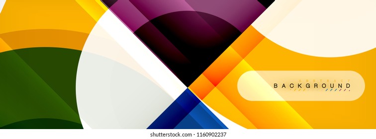 Vector circular abstract background, circles geometric shapes