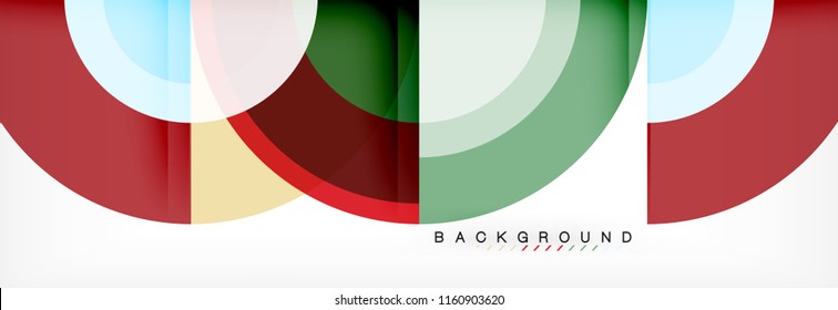 Vector circular abstract background, circles geometric shapes