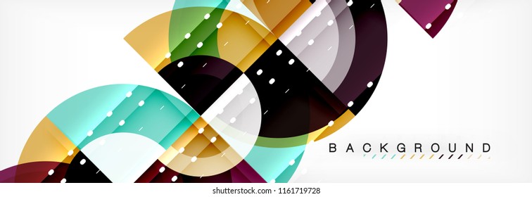 Vector circular abstract background, circles geometric shapes