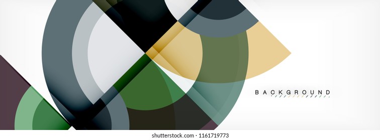 Vector circular abstract background, circles geometric shapes