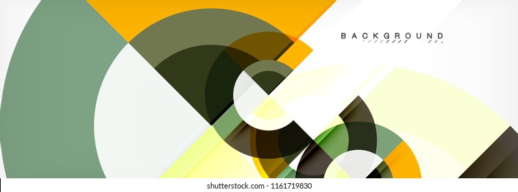 Fondo abstracto vectorial circular, círculos de formas geométricas