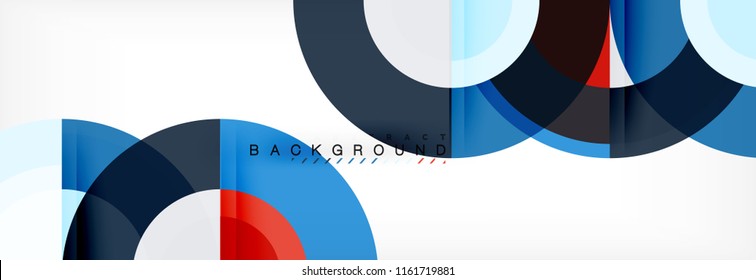 Vector circular abstract background, circles geometric shapes