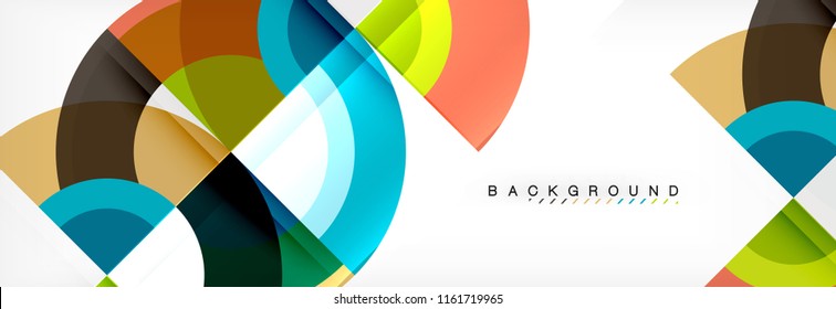 Vector circular abstract background, circles geometric shapes