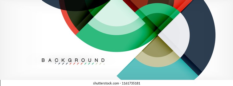 Vector circular abstract background, circles geometric shapes
