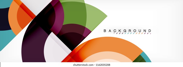 Vector circular abstract background, circles geometric shapes