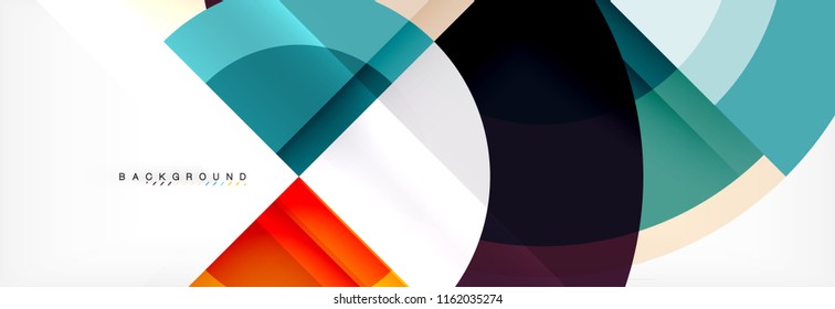 Fondo abstracto vectorial circular, círculos de formas geométricas