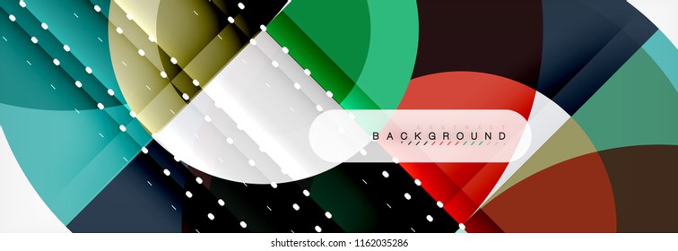 Vector circular abstract background, circles geometric shapes