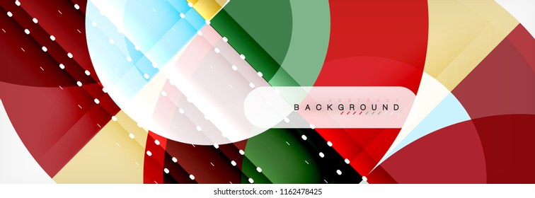 Vector circular abstract background, circles geometric shapes