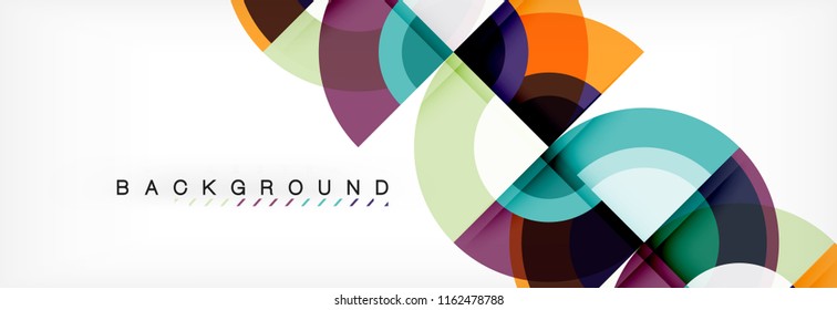 Vector circular abstract background, circles geometric shapes