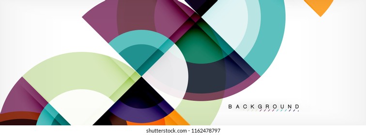Vector circular abstract background, circles geometric shapes