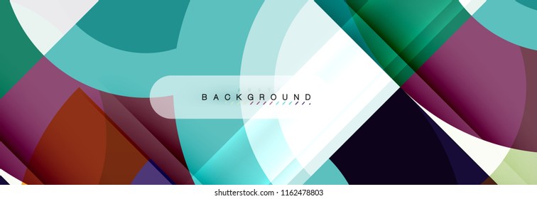 Vector circular abstract background, circles geometric shapes