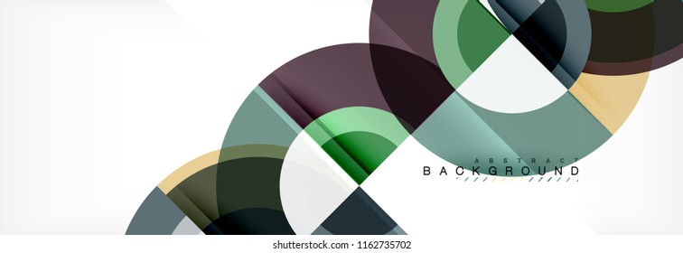 Vector circular abstract background, circles geometric shapes
