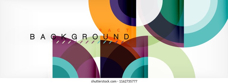 Vector circular abstract background, circles geometric shapes