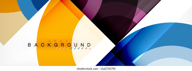 Vector circular abstract background, circles geometric shapes