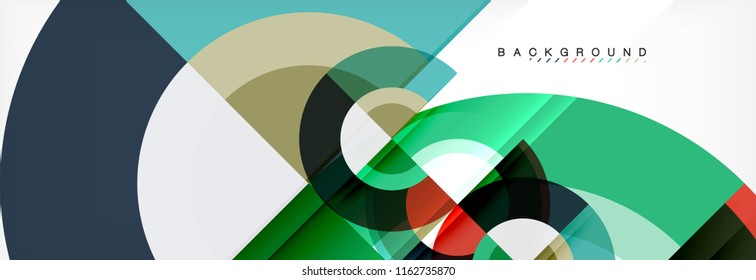 Vector circular abstract background, circles geometric shapes