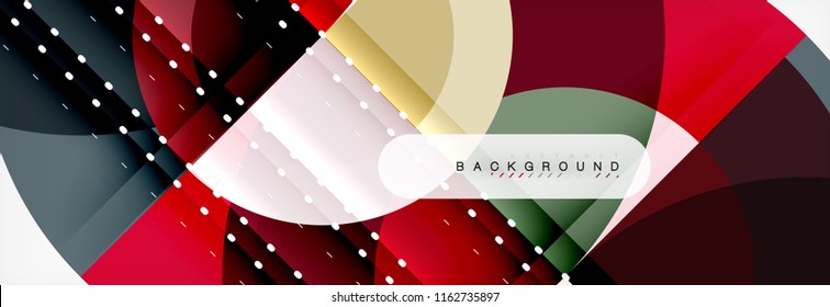 Vector circular abstract background, circles geometric shapes