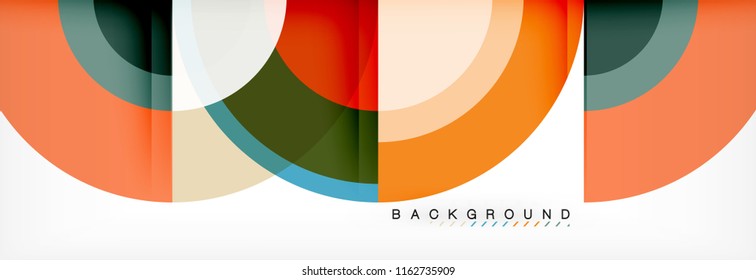 Vector circular abstract background, circles geometric shapes