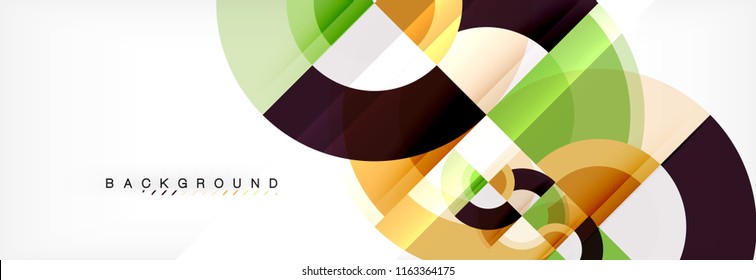 Vector circular abstract background, circles geometric shapes