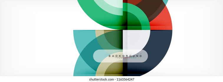Vector circular abstract background, circles geometric shapes