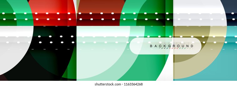 Vector circular abstract background, circles geometric shapes