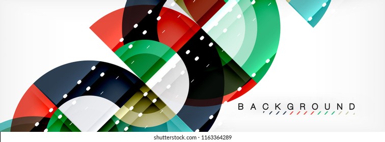 Vector circular abstract background, circles geometric shapes
