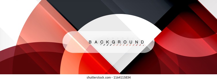 Vector circular abstract background, circles geometric shapes