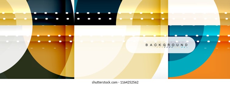 Vector circular abstract background, circles geometric shapes