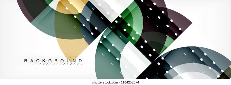 Vector circular abstract background, circles geometric shapes