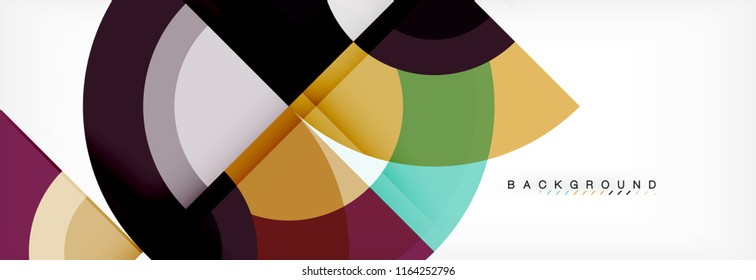 Vector circular abstract background, circles geometric shapes