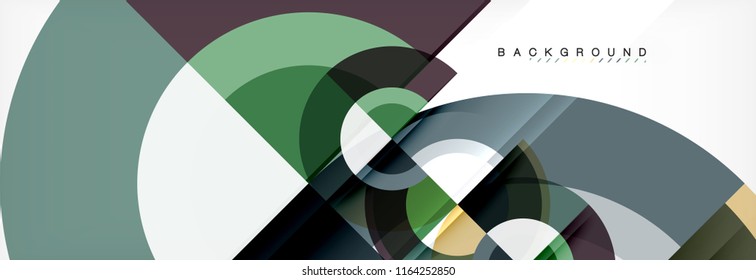 Vector circular abstract background, circles geometric shapes