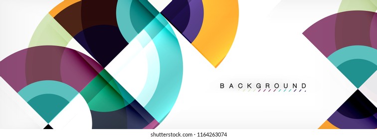 Vector circular abstract background, circles geometric shapes