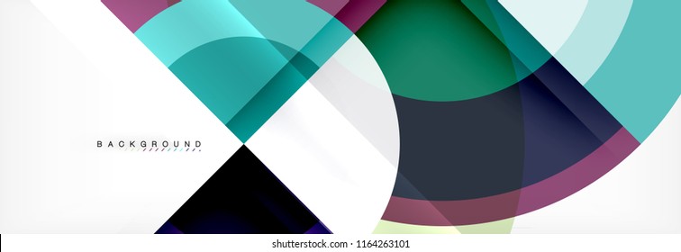 Vector circular abstract background, circles geometric shapes