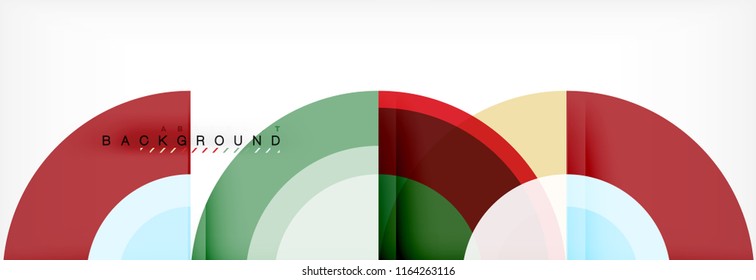 Vector circular abstract background, circles geometric shapes