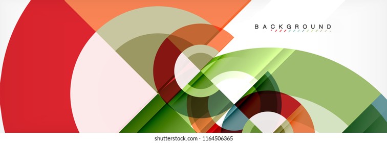 Vector circular abstract background, circles geometric shapes