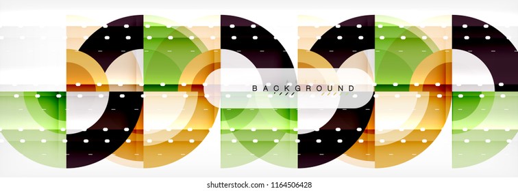 Vector circular abstract background, circles geometric shapes