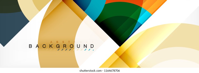 Vector circular abstract background, circles geometric shapes
