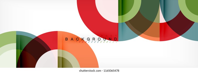 Vector circular abstract background, circles geometric shapes