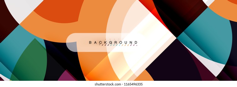 Vector circular abstract background, circles geometric shapes